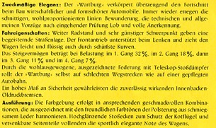 Wartburg 311 Cabrioprospekt 1958