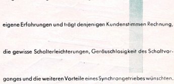 Wartburg 311 Prospekt 1958 Getriebe