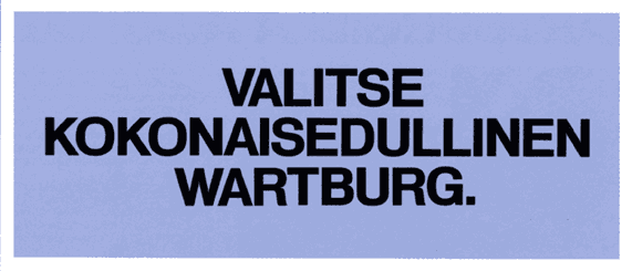 Wartburg 353 Prospekt 1985 Finnisch